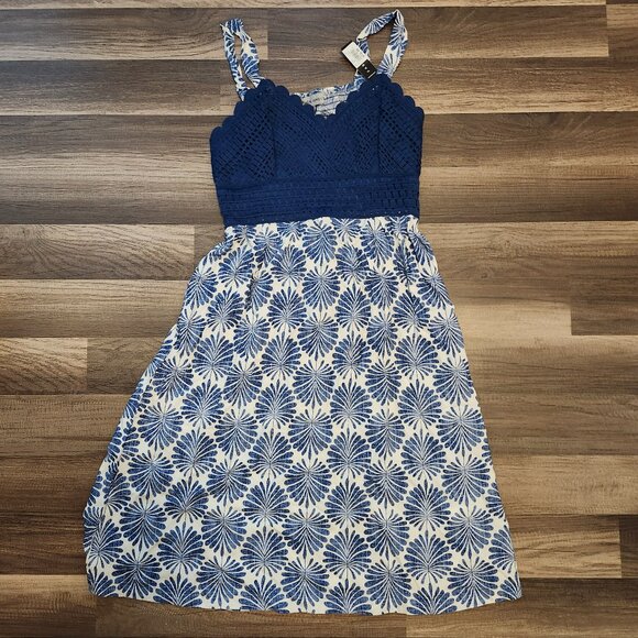 Blue short floral dress - Picture 1 of 2